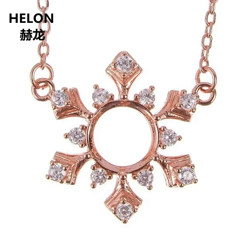 925 Sterling Silver Women Pendant Cubic Zirconia 8X8mm Round Cabochon Semi Mount Pendant Setting CZ Snow Romantic
925 Sterling Silver Women Pendant Cubic Zirconia 8X8mm Round Cabochon Semi Mount Pendant Setting CZ Snow Romantic