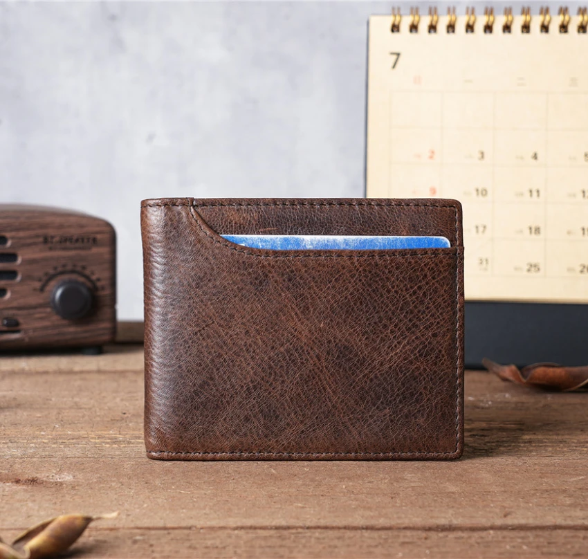 Genuine Leather Men Small Wallet Slim Vintage Short Thin Wallets Card Holder Bifold Design High Quality Money Bag Male Purse
Genuine Leather Men Small Wallet Slim Vintage Short Thin Wallets Card Holder Bifold Design High Quality Money Bag Male Purse