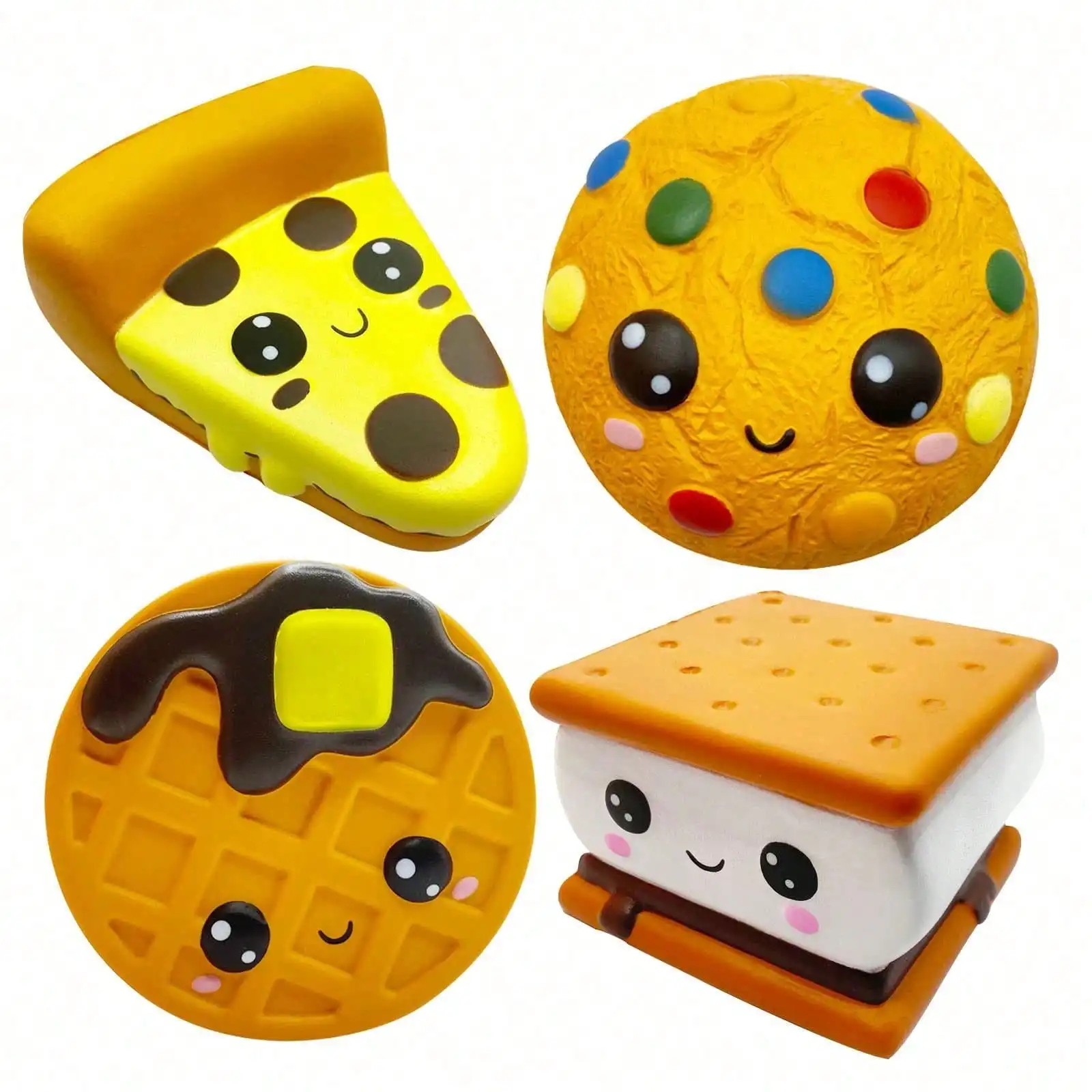 4pcs NeeDoh N/W ASMFUOY Slow Rebound Cute Big Eye Cotton Candy, Pizza, Waffle Children's Birthday Gift Stress Relief Squeeze Toys
4pcs NeeDoh N/W ASMFUOY Slow Rebound Cute Big Eye Cotton Candy, Pizza, Waffle Children's Birthday Gift Stress Relief Squeeze Toys