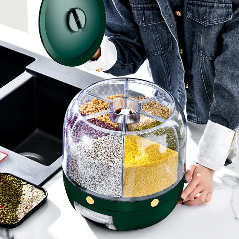 Divided Rice Drum Rotating Grains Packed with Rice Storage Box Household Insect-proof Moisture-proof Sealed Storage Container
Divided Rice Drum Rotating Grains Packed with Rice Storage Box Household Insect-proof Moisture-proof Sealed Storage Container