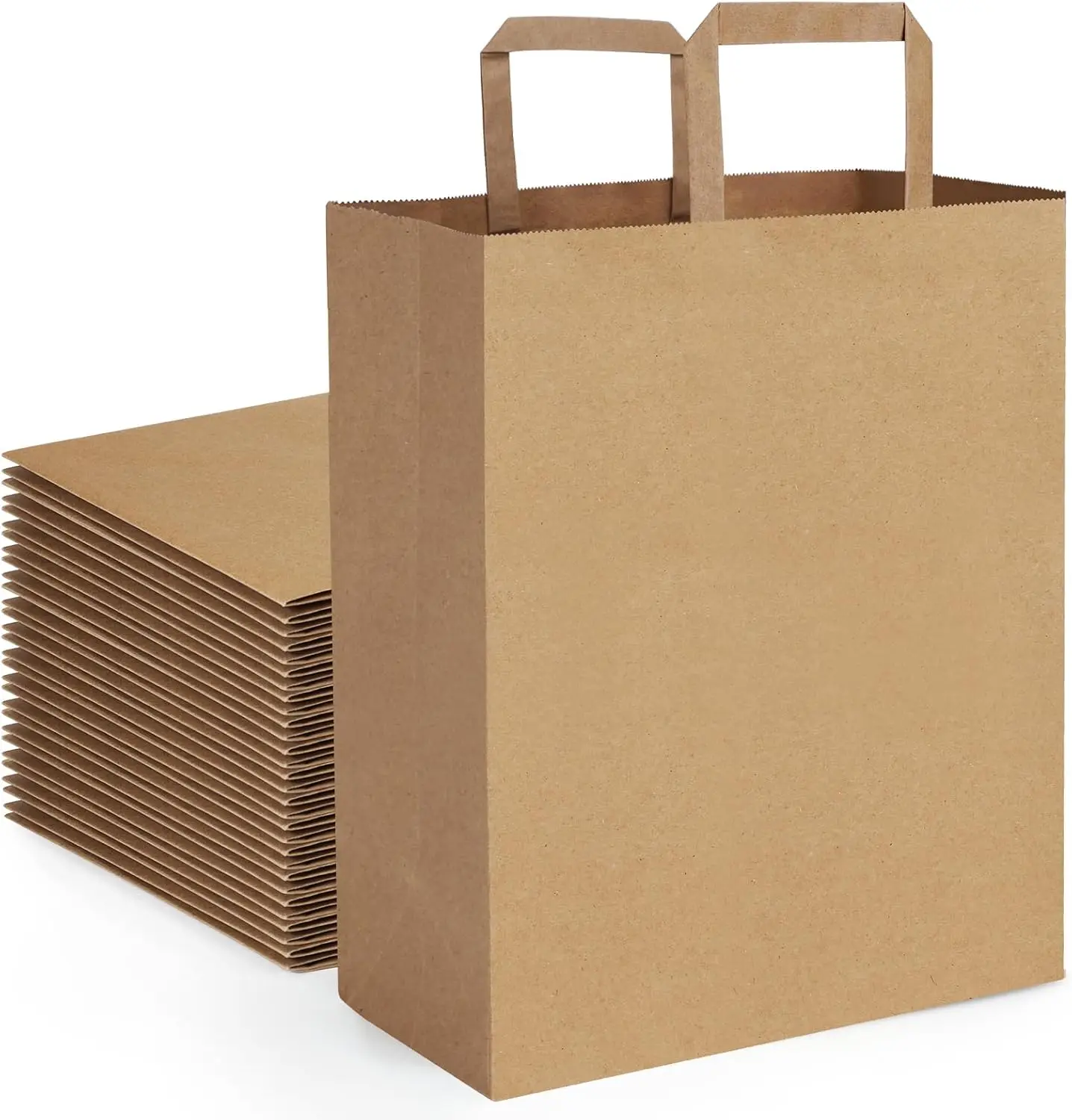Large Recycled Kraft Brown Paper Grocery Bags with Handles, 13x7x17 Inches, 50Pcs Bulk for Shopping, Gift, Retail
Large Recycled Kraft Brown Paper Grocery Bags with Handles, 13x7x17 Inches, 50Pcs Bulk for Shopping, Gift, Retail