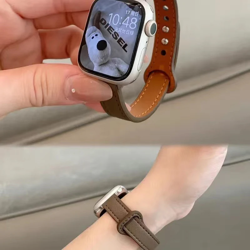 Double Nail Buckle Leather For Apple Watch Band38/40/41/42/44/45/46/49MM Sports smart watch accessories bracelet iwatchS10Ultra2
Double Nail Buckle Leather For Apple Watch Band38/40/41/42/44/45/46/49MM Sports smart watch accessories bracelet iwatchS10Ultra2