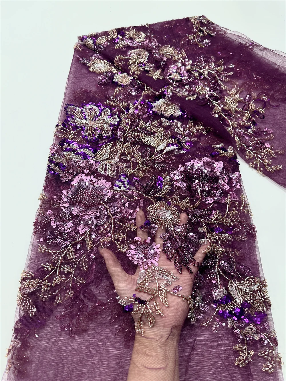 African Heavy Beaded Lace Fabric 2025 High Quality Nigerian Sequin Groom Lace French Tulle Fabric For Wedding Party Dress Sewing
African Heavy Beaded Lace Fabric 2025 High Quality Nigerian Sequin Groom Lace French Tulle Fabric For Wedding Party Dress Sewing