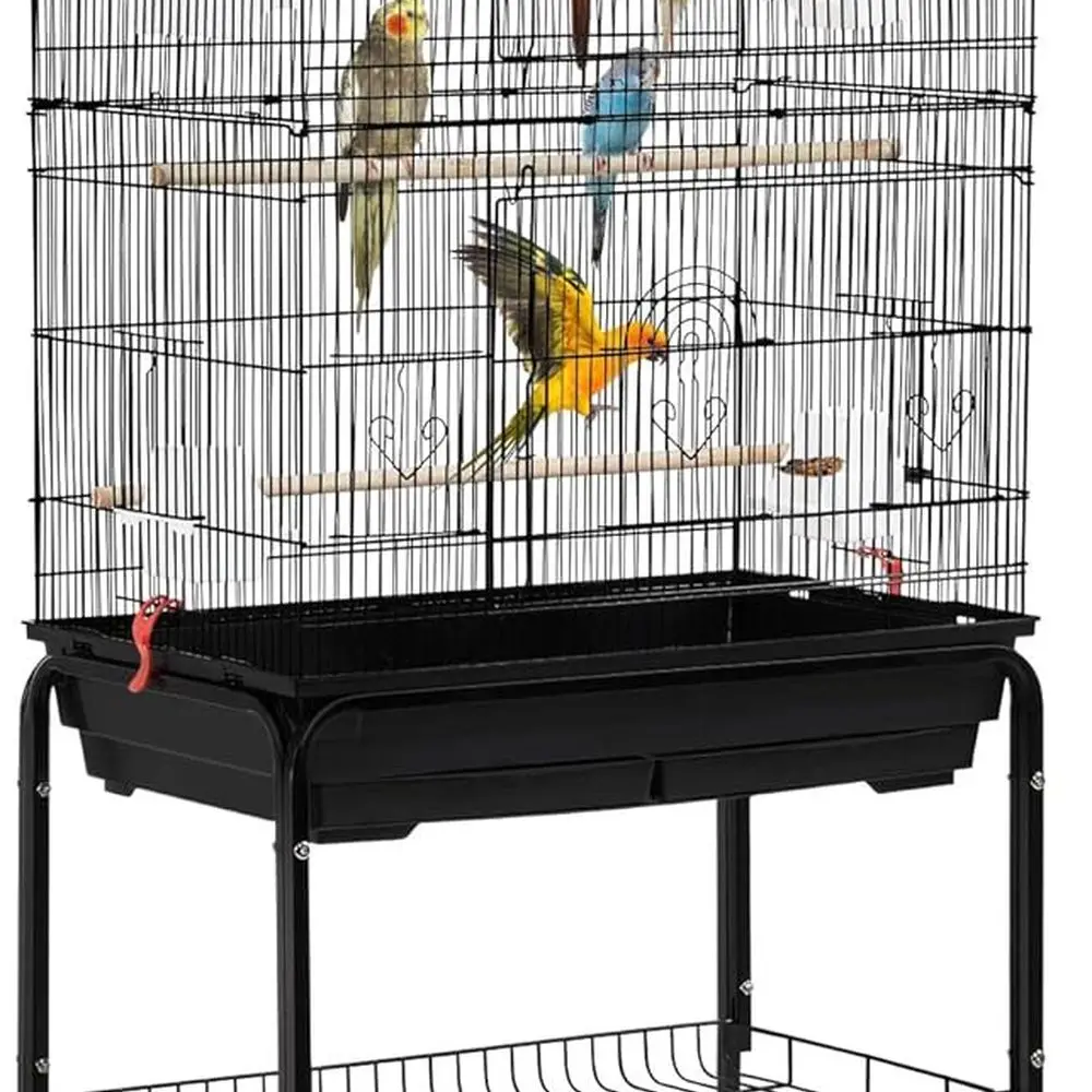 Очень большая клетка для птиц высотой 67,5 дюйма, металлическая клетка для попугаев с выдвижным подносом, кормушками и съемной подставкой
Очень большая клетка для птиц высотой 67,5 дюйма, металлическая клетка для попугаев с выдвижным подносом, кормушками и съемной подставкой