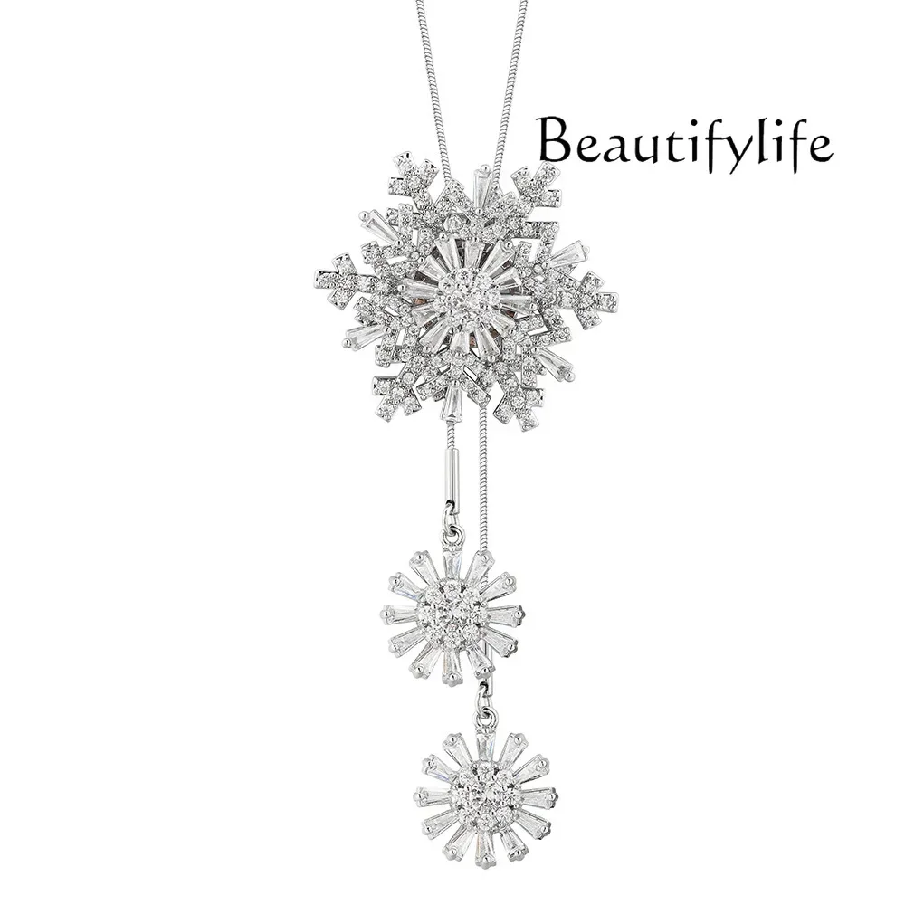 Snowflake sweater chain atmospheric high-end light luxury high-end sense autumn and winter versatile long necklace accessories
Snowflake sweater chain atmospheric high-end light luxury high-end sense autumn and winter versatile long necklace accessories