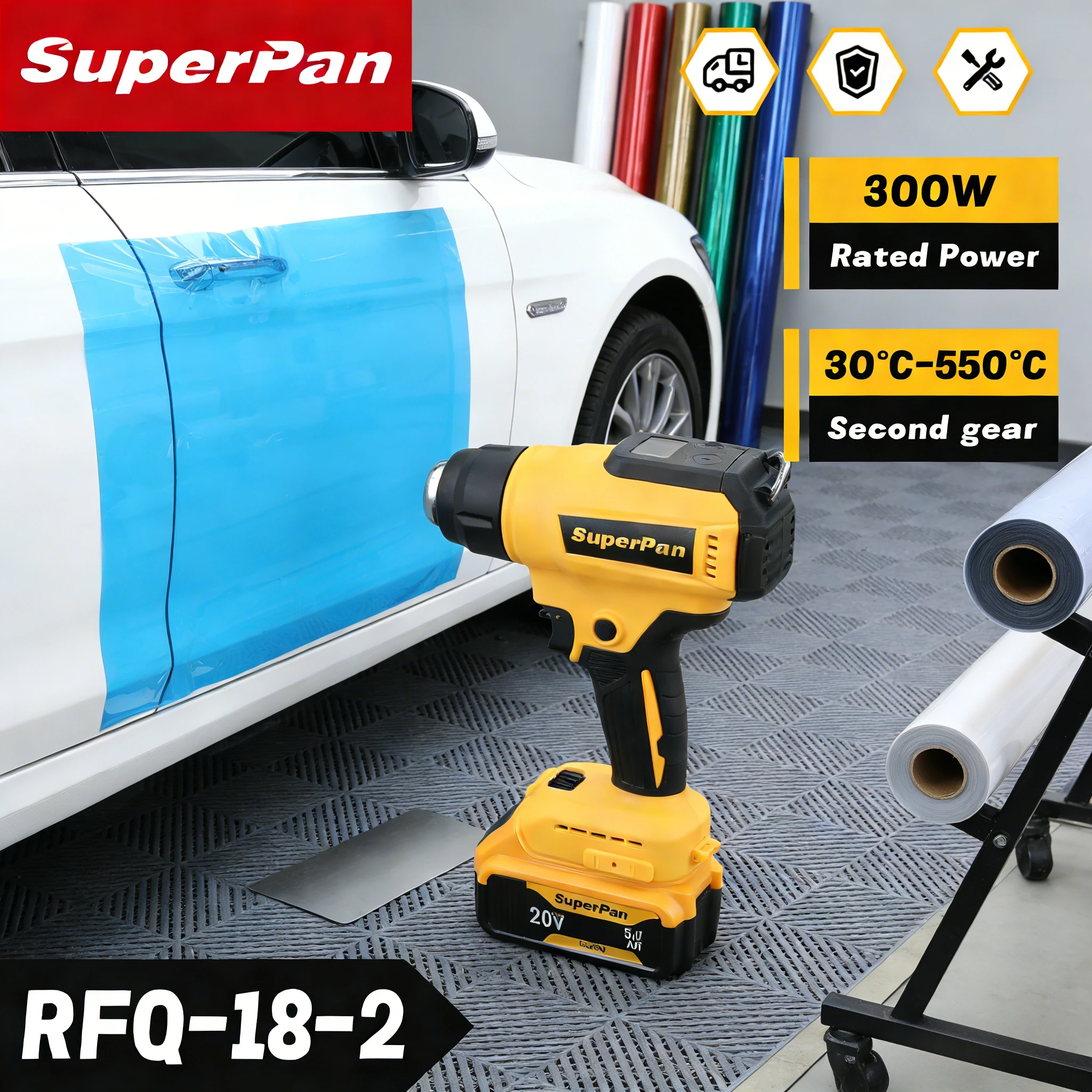 Беспроводной термофен SuperPan, 18В, литий-ионный, для размораживания, термоусадочной пленки, рукоделия, совместим с аккумуляторами Dewalt 18В
Беспроводной термофен SuperPan, 18В, литий-ионный, для размораживания, термоусадочной пленки, рукоделия, совместим с аккумуляторами Dewalt 18В