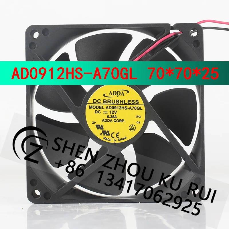 ADDA/CEHUA AD0912HS-A70GL 9025 12 В 0,25 А 9 см корпус с шарикоподшипником Блок питания Высокоскоростной вентилятор рассеивания тепла постоянного тока
ADDA/CEHUA AD0912HS-A70GL 9025 12 В 0,25 А 9 см корпус с шарикоподшипником Блок питания Высокоскоростной вентилятор рассеивания тепла постоянного тока