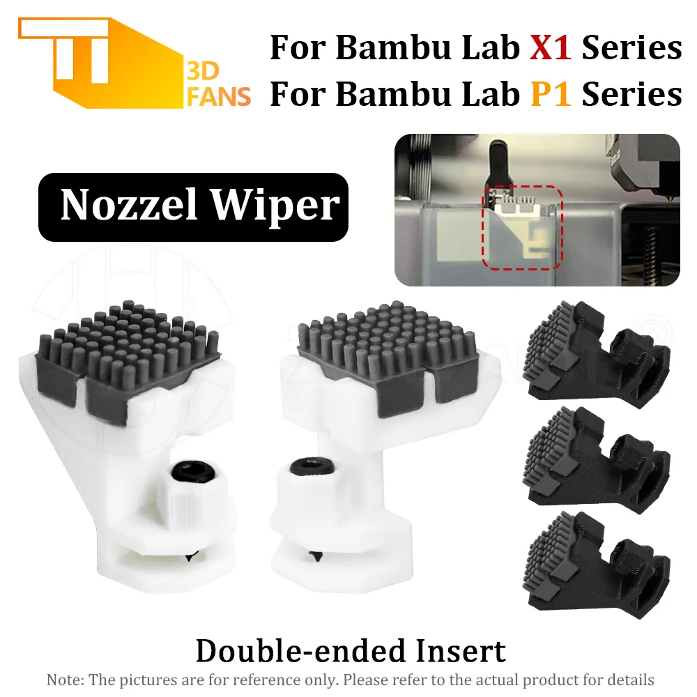 Для bambu lab P1/X1 Series Щетка для насадок из АБС-пластика Детали для протирки Сделать очиститель печатающей головки для 3D-принтера P1 P1S P1P X1 X1C
Для bambu lab P1/X1 Series Щетка для насадок из АБС-пластика Детали для протирки Сделать очиститель печатающей головки для 3D-принтера P1 P1S P1P X1 X1C