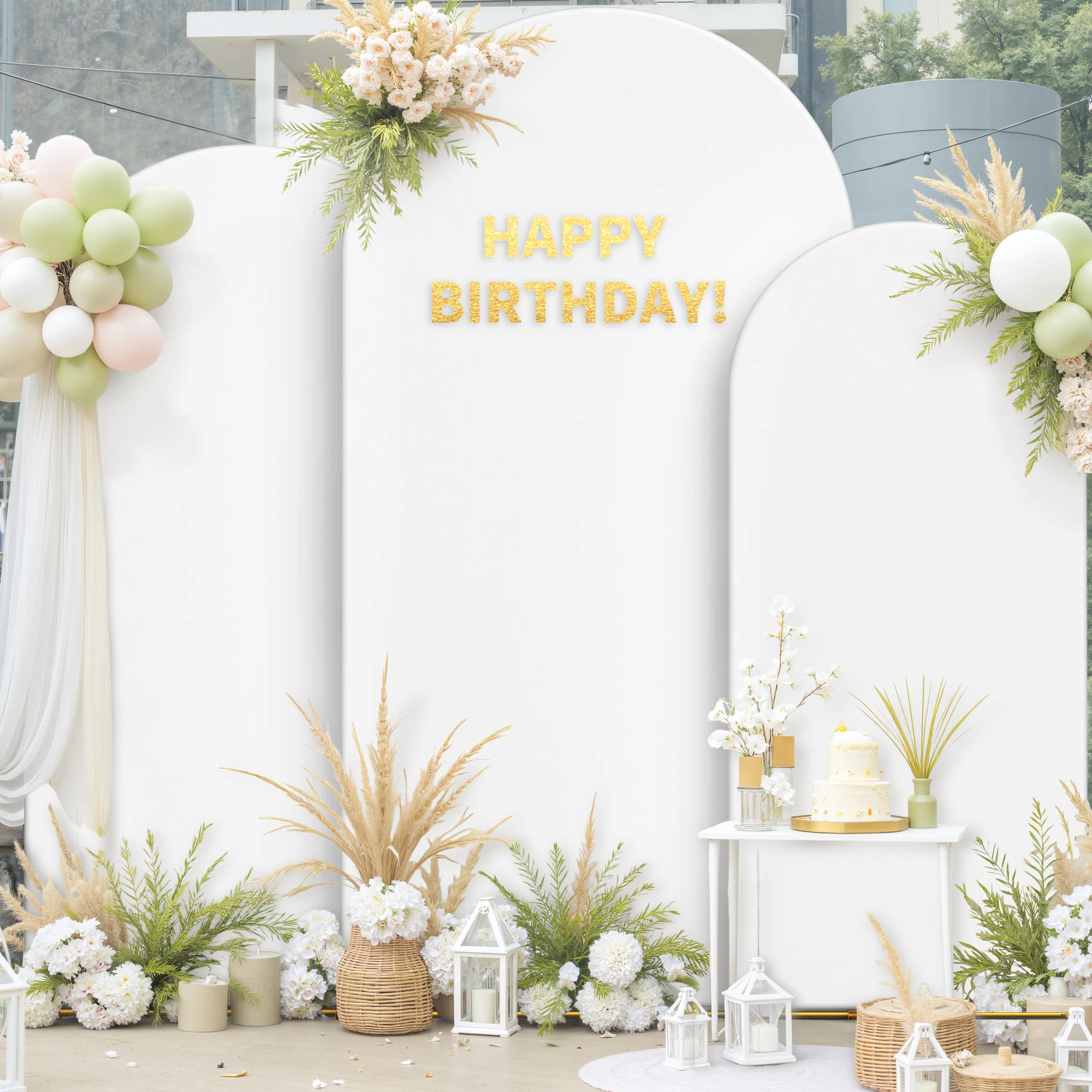 Three-Piece Set, White Wedding Arch Cover, Elastic Arch Stand Cover, Double-Sided Dome Fabric Cover, Suitable for Weddings, Birthday Parties, Ceremonies, and Banquet Decorations
Three-Piece Set, White Wedding Arch Cover, Elastic Arch Stand Cover, Double-Sided Dome Fabric Cover, Suitable for Weddings, Birthday Parties, Ceremonies, and Banquet Decorations