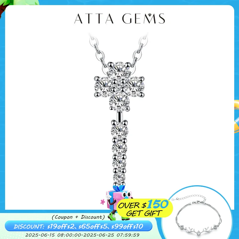 ATTAGEMS Real D Grade Moissanite Pendant Necklace For Women Top Quality 100% 925 Sterling Sparkling Wedding Party Fine Jewelry
ATTAGEMS Real D Grade Moissanite Pendant Necklace For Women Top Quality 100% 925 Sterling Sparkling Wedding Party Fine Jewelry