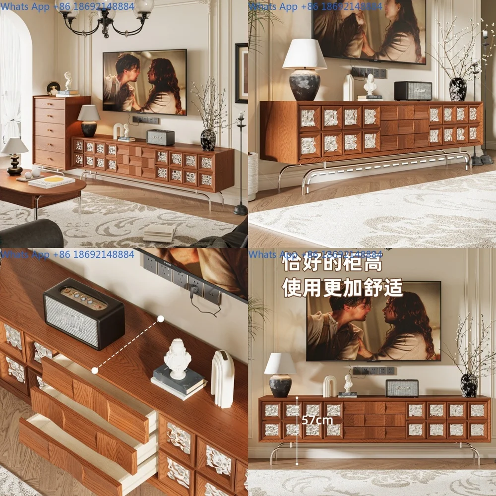 French vintage solid wood TV cabinet for living room storage sideboard walnut finish
French vintage solid wood TV cabinet for living room storage sideboard walnut finish