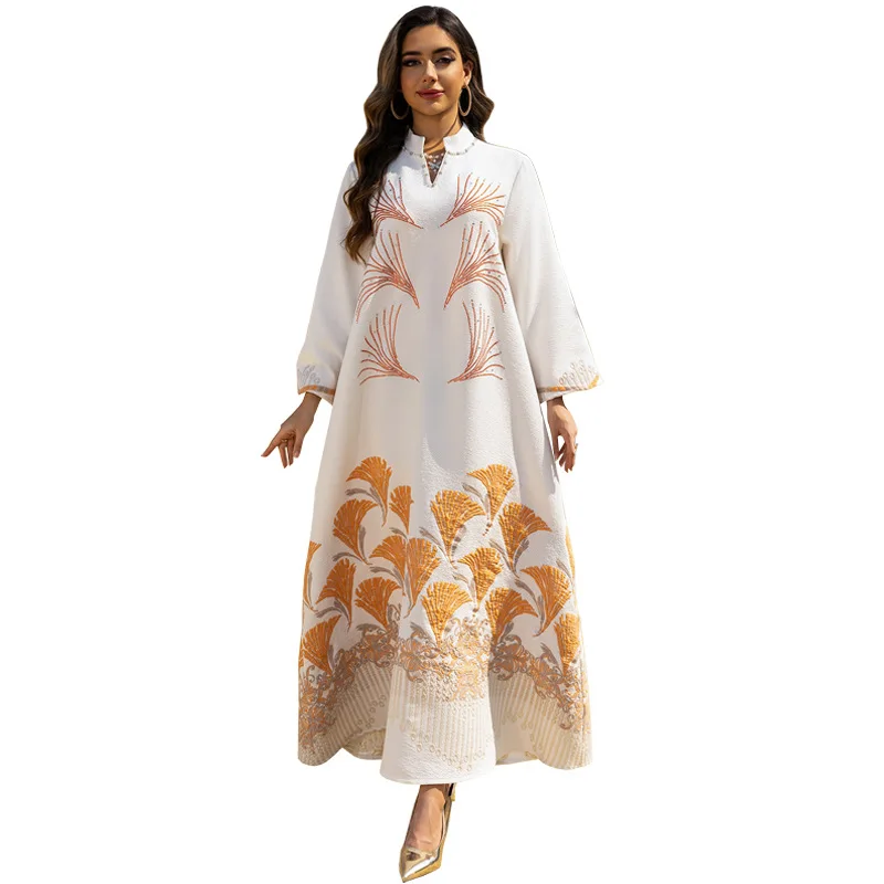 Luxurious Abaya Rhinestone Embroidered Traditional Abaya Floor-Length Sleeve Islamic Abaya Dubai Evening Rhinestone Robe
Luxurious Abaya Rhinestone Embroidered Traditional Abaya Floor-Length Sleeve Islamic Abaya Dubai Evening Rhinestone Robe