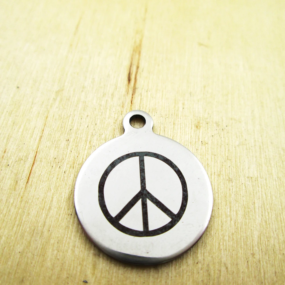 20pcs-PEACE SYMBOL stainless steel charms - Laser Engraved - Customized - DIY Charms Pendants
20pcs-PEACE SYMBOL stainless steel charms - Laser Engraved - Customized - DIY Charms Pendants