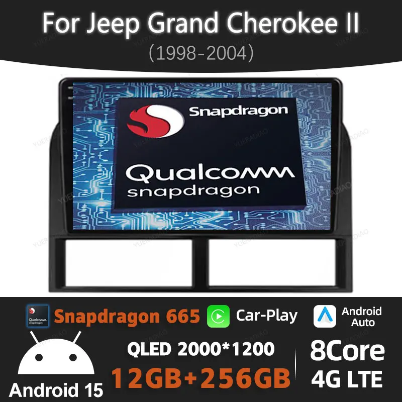Автомобильный радиоприемник Android 15 для Jeep Grand Cherokee II WJ 1998–2004 Мультимедийный видеоплеер GPS NAVI 4G WIFI CarPlay Auto QLED DSP BT
Автомобильный радиоприемник Android 15 для Jeep Grand Cherokee II WJ 1998–2004 Мультимедийный видеоплеер GPS NAVI 4G WIFI CarPlay Auto QLED DSP BT