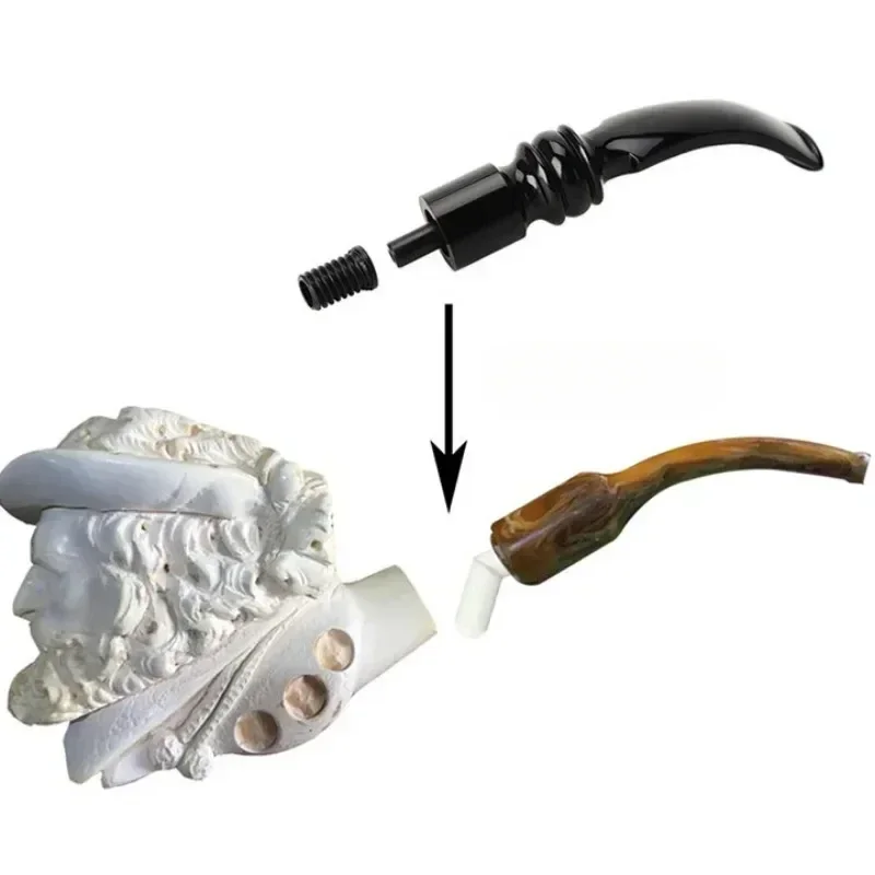 Classic Smoking Pipe Resin Pipe Handle for Sepiolite Tobacco Pipe Mouthpiece Holder Tail Smoking Accessories Consumables
Classic Smoking Pipe Resin Pipe Handle for Sepiolite Tobacco Pipe Mouthpiece Holder Tail Smoking Accessories Consumables