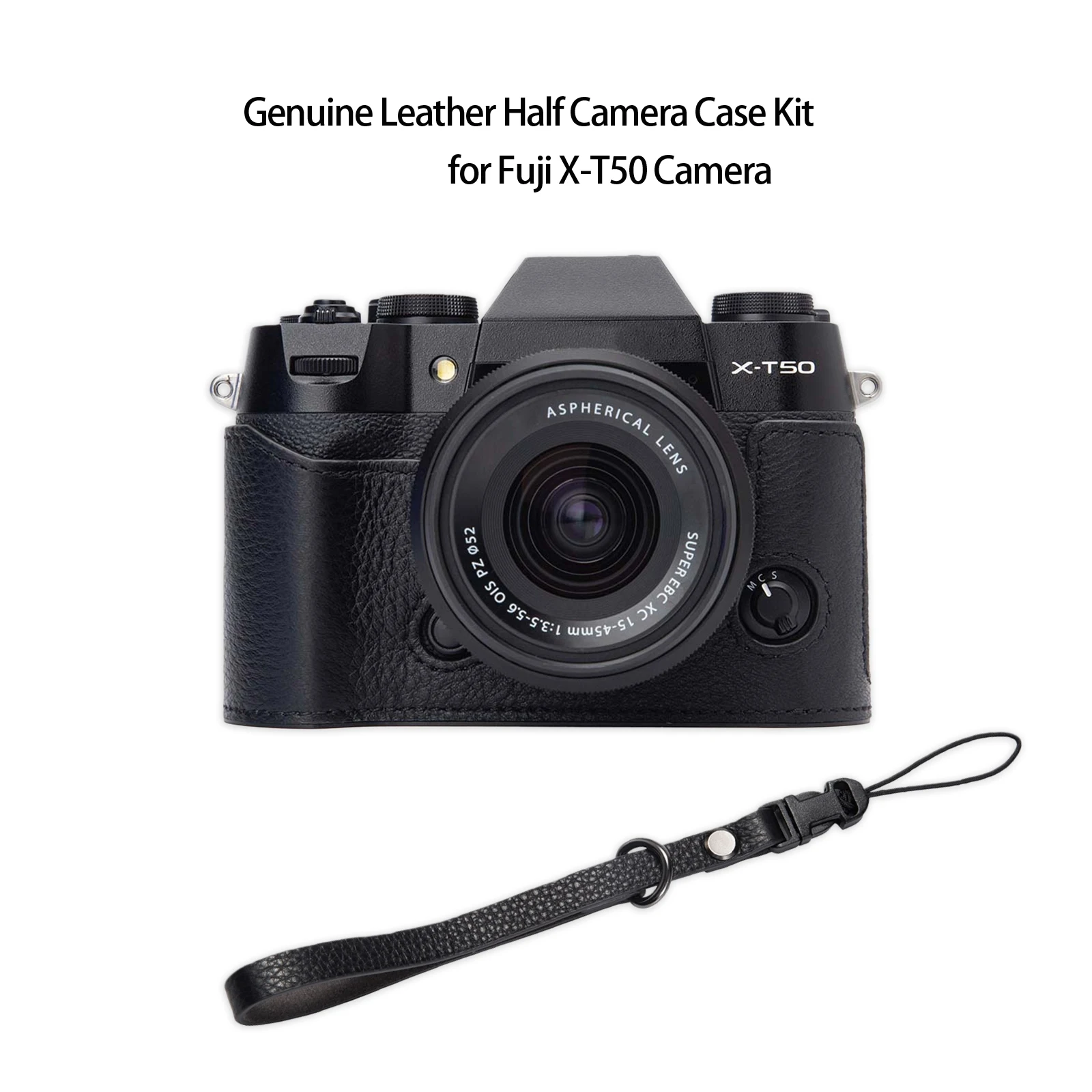 For Fujifilm XT50 X-T50 Case Kit Genuine Leather Camera Half Case Bag X T50 Case Cover Quick Release Camera Wrist Strap
For Fujifilm XT50 X-T50 Case Kit Genuine Leather Camera Half Case Bag X T50 Case Cover Quick Release Camera Wrist Strap