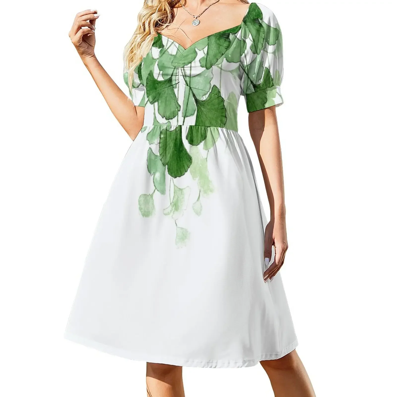 Ginkgo biloba (Maidenhair tree) Short-Sleeved Dress Prom gown Dress for pregnant women Women's summer long dress
Ginkgo biloba (Maidenhair tree) Short-Sleeved Dress Prom gown Dress for pregnant women Women's summer long dress