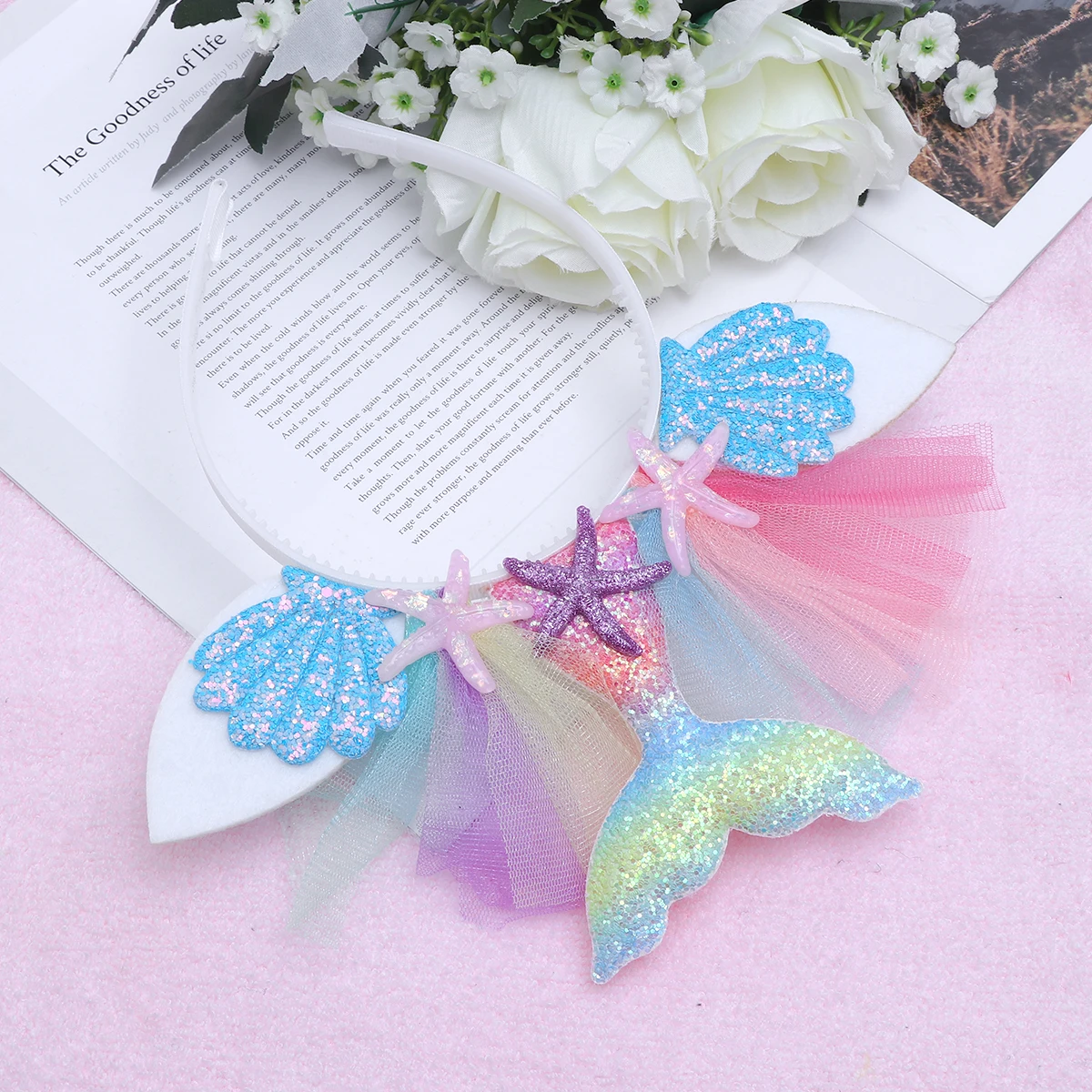 Mermaid Headband Shell Chiffon Flowers Hair Hoop Birthday Festival Costume Photo Prop Party Headdress Accessory
Mermaid Headband Shell Chiffon Flowers Hair Hoop Birthday Festival Costume Photo Prop Party Headdress Accessory