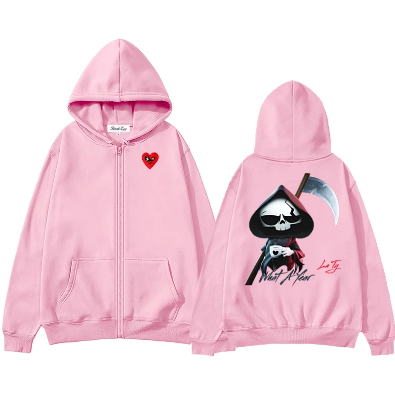 Death Drink Coffee Cute Printing Men Women Zipper Hoodie Polyester Red Glasses Heart Embroidery Pocket Loose Thin Autumn Sweater
Death Drink Coffee Cute Printing Men Women Zipper Hoodie Polyester Red Glasses Heart Embroidery Pocket Loose Thin Autumn Sweater