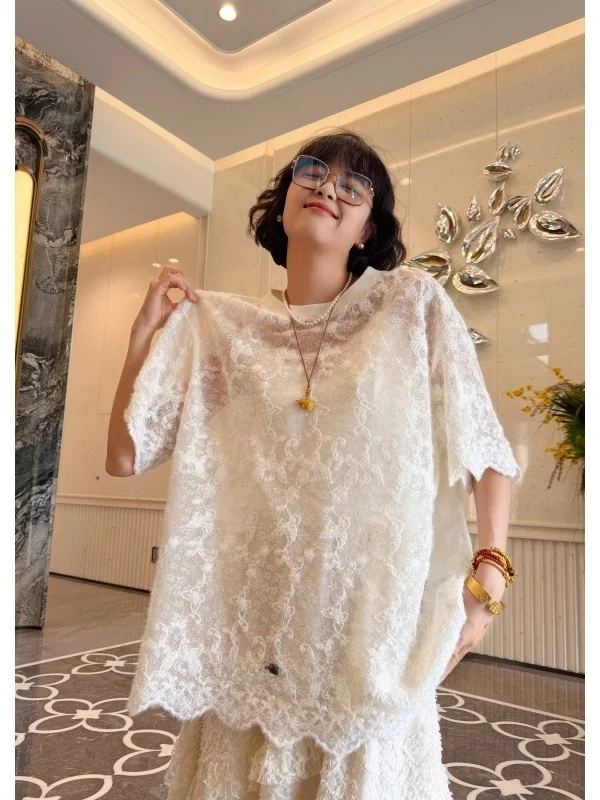 plus Size Lace ort Sve Top Floral Embroidery Witchy MoNvKiKi Sle Comfortable Cotton Blend round Ne Open Cardigan
plus Size Lace ort Sve Top Floral Embroidery Witchy MoNvKiKi Sle Comfortable Cotton Blend round Ne Open Cardigan