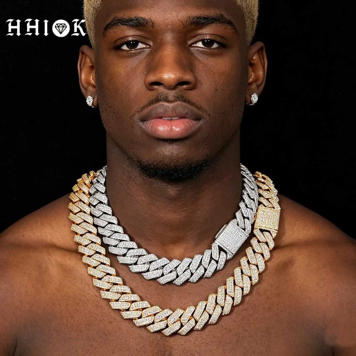 Men 25mm Thick Heavy Flap Buckle Three Row Ice Out Necklace Zircon Diamond Cuban Link Chain Hip Hop Jewelry Wholesale
Men 25mm Thick Heavy Flap Buckle Three Row Ice Out Necklace Zircon Diamond Cuban Link Chain Hip Hop Jewelry Wholesale