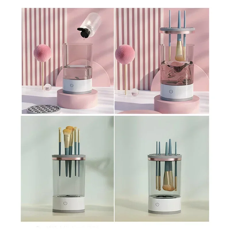 Электрическая машинка для очистки кистей для макияжа с USB зарядкой: 3-в-1 быстросохнущая автоматическая косметическая щетка инструменты для очистки
Электрическая машинка для очистки кистей для макияжа с USB зарядкой: 3-в-1 быстросохнущая автоматическая косметическая щетка инструменты для очистки