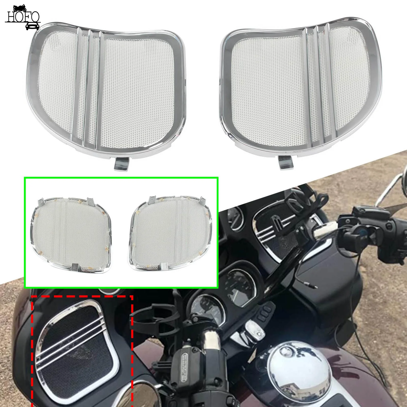 Motorcycle Tri-Line Speaker Grills Cover Trim Fit Harley Road Glide 2015-2022 Chrome 2pcs
Motorcycle Tri-Line Speaker Grills Cover Trim Fit Harley Road Glide 2015-2022 Chrome 2pcs