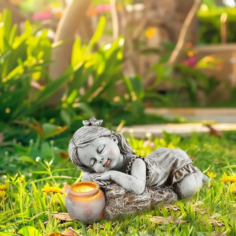 Solar Child Statue Cute Lying Down Child Statue Automatic Charging Photography Props for Lawn Window Sill Terrace Garden
Solar Child Statue Cute Lying Down Child Statue Automatic Charging Photography Props for Lawn Window Sill Terrace Garden
