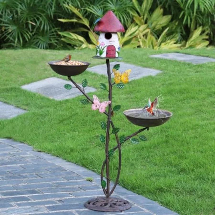 Multi-Functional Birdhouses for Outdoors, Metal Bird House with Bird Feeder and Bird Bath, 3-in-1 Suitable for Garden Decoratio
Multi-Functional Birdhouses for Outdoors, Metal Bird House with Bird Feeder and Bird Bath, 3-in-1 Suitable for Garden Decoratio