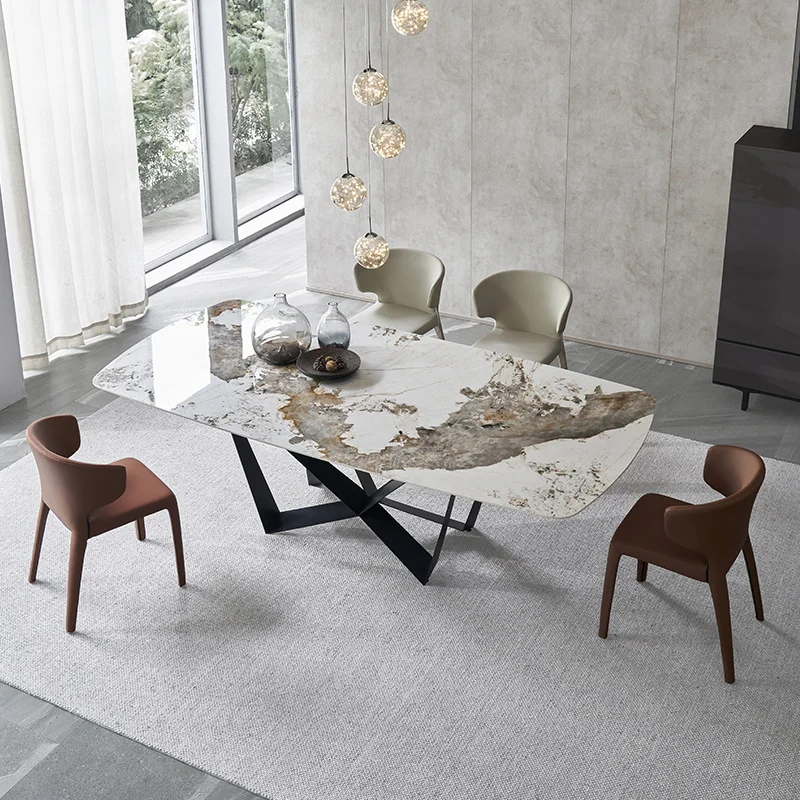Итальянский роскошный обеденный стол, современный мрамор, нержавеющая сталь, креативный дизайн, мебель для столовой
Итальянский роскошный обеденный стол, современный мрамор, нержавеющая сталь, креативный дизайн, мебель для столовой