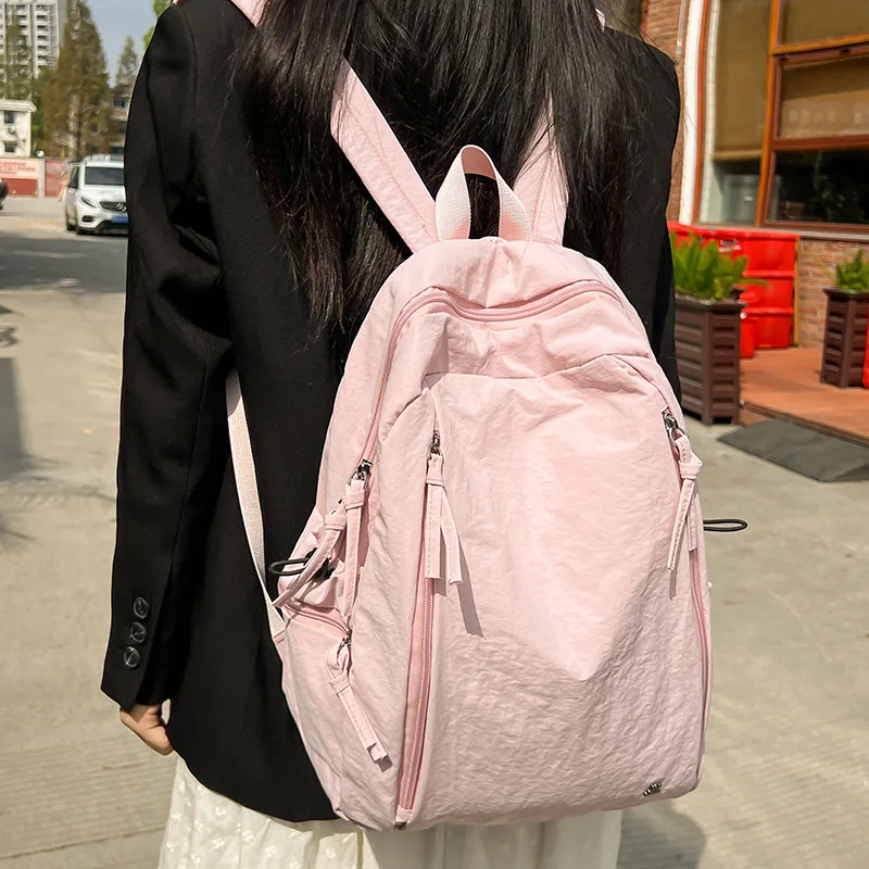 Lightweight Backpack Female High School College Student Commuting Computer Schoolbag Solid Color Large Capacity Travel Backpack
Lightweight Backpack Female High School College Student Commuting Computer Schoolbag Solid Color Large Capacity Travel Backpack