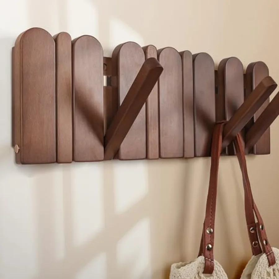 Wall Coat Rack for Entryway: Wooden Modern Heavy Duty Retractable Wall Mounted for Small Spaces Hallway Bathroom Bedroom for Ha
Wall Coat Rack for Entryway: Wooden Modern Heavy Duty Retractable Wall Mounted for Small Spaces Hallway Bathroom Bedroom for Ha