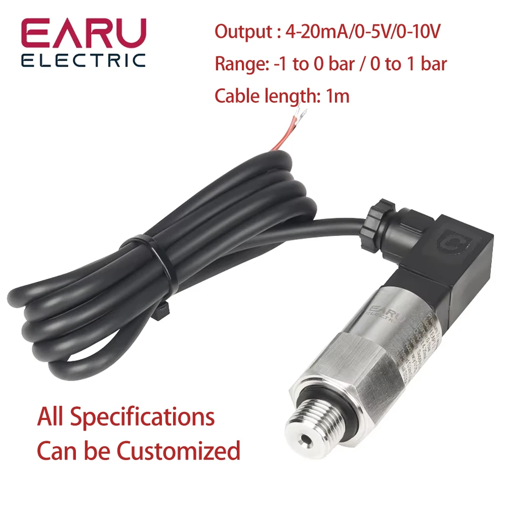 4-20mA 0-5V 0-10V Output -1-0bar 0-1bar G1/4 Vacuum Pressure Transmitter Transducer Sensor Controller 0.5% FS High Precision
4-20mA 0-5V 0-10V Output -1-0bar 0-1bar G1/4 Vacuum Pressure Transmitter Transducer Sensor Controller 0.5% FS High Precision