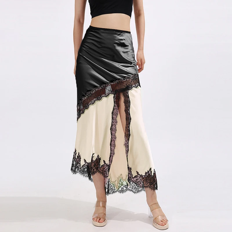 Tornova Elegant Lace Splice Skirts For Women Slim Sexy Hollow Slit Long Skirt Streetwear New Commuting Irregular Female Clothes
Tornova Elegant Lace Splice Skirts For Women Slim Sexy Hollow Slit Long Skirt Streetwear New Commuting Irregular Female Clothes