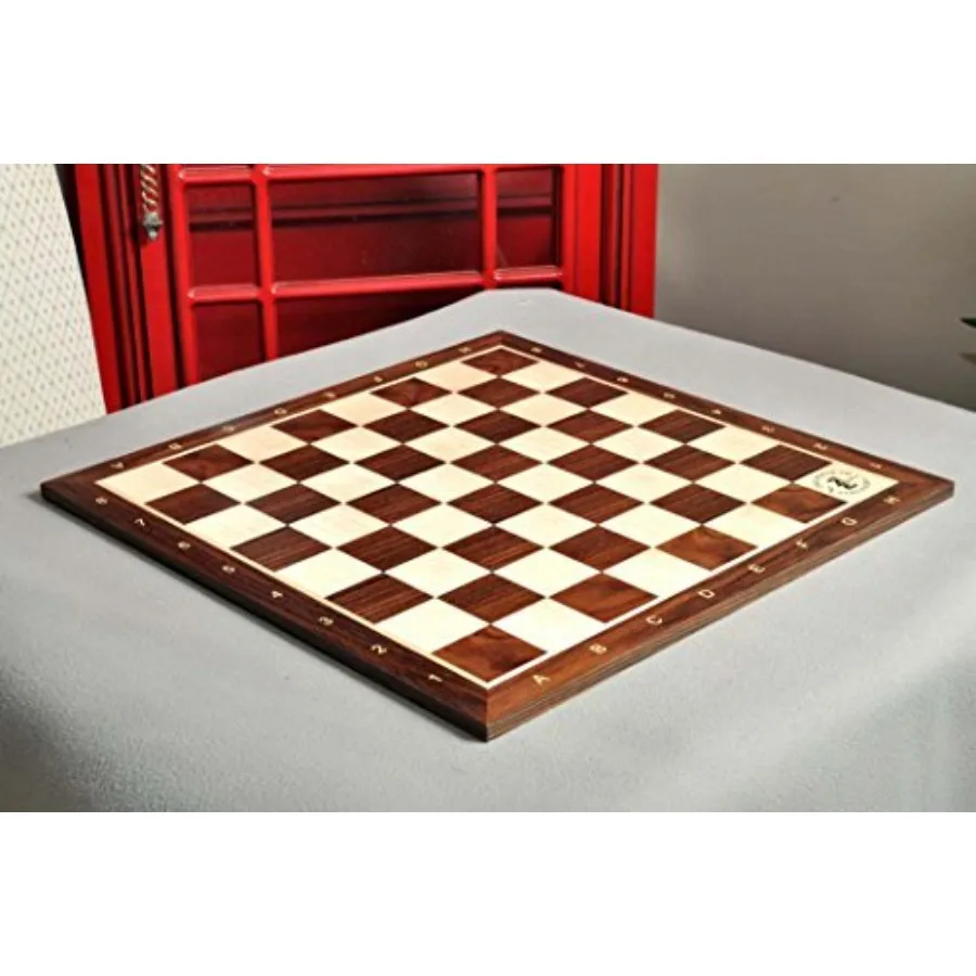 Indian Rosewood and Maple Wooden Chess Board for Tournament Play and Home Use with 2.25 Squares Integrated Notation Lines and C
Indian Rosewood and Maple Wooden Chess Board for Tournament Play and Home Use with 2.25 Squares Integrated Notation Lines and C