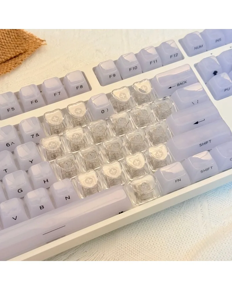 Purple keycaps Mechanical keyboard 21 keys Transparent PC two-color 0EM Height supplement key keycaps
Purple keycaps Mechanical keyboard 21 keys Transparent PC two-color 0EM Height supplement key keycaps
