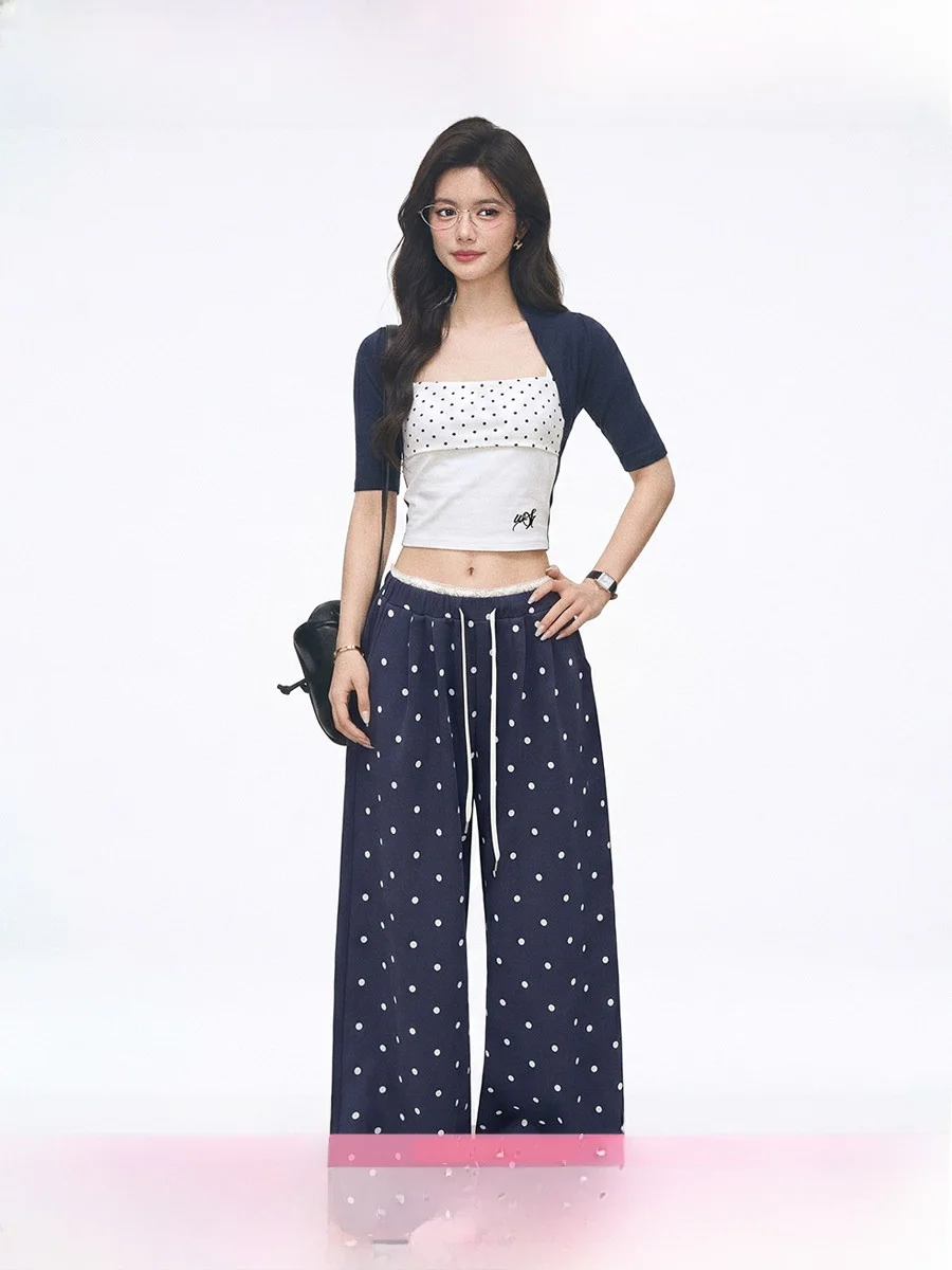 WESTAYONE 520 New Polka Dot Print Midi Sleeve Women's Top Korean Style Short Sleeve Sweatpants Fashion Set High Elasticity Lo...
WESTAYONE 520 New Polka Dot Print Midi Sleeve Women's Top Korean Style Short Sleeve Sweatpants Fashion Set High Elasticity Lo...