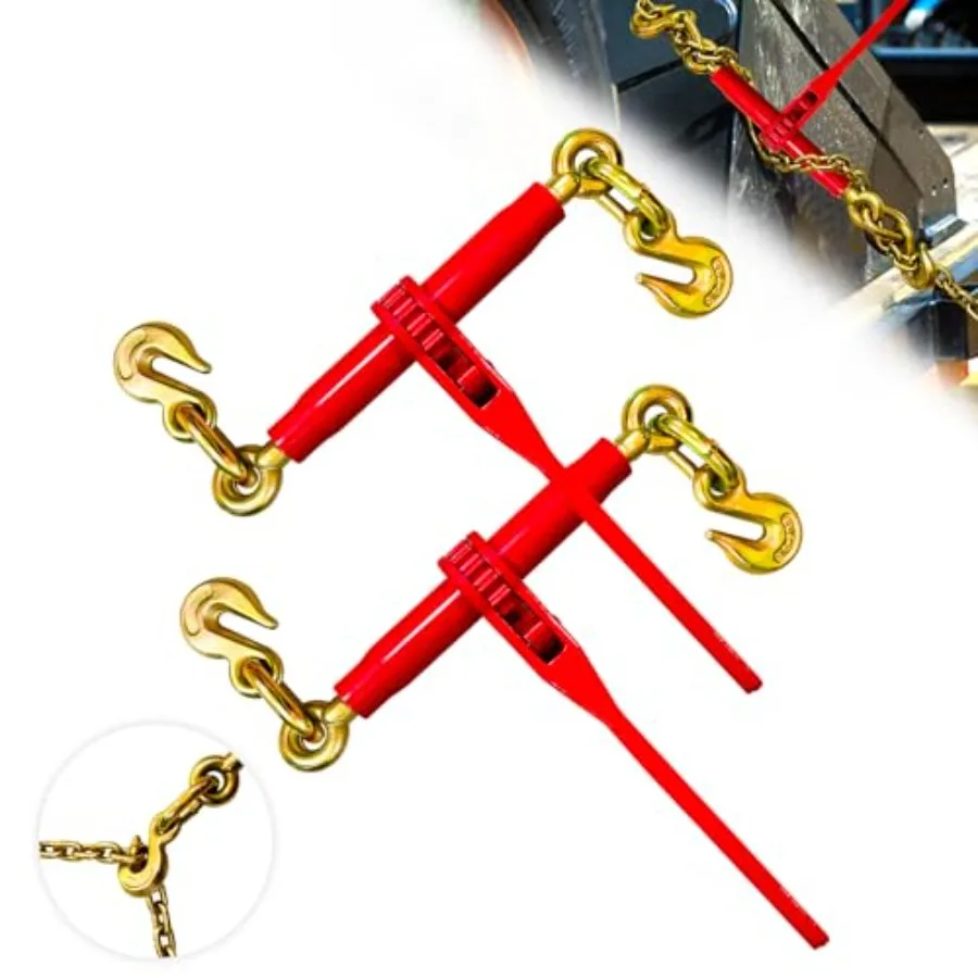 Ratchet Load Chain Binders 5/16'' - 3/8'' 5/16 Inch Load Binder with 5/16 Inch Grab Hooks Tie Downs for 5/16 Transport Chain 54
Ratchet Load Chain Binders 5/16'' - 3/8'' 5/16 Inch Load Binder with 5/16 Inch Grab Hooks Tie Downs for 5/16 Transport Chain 54