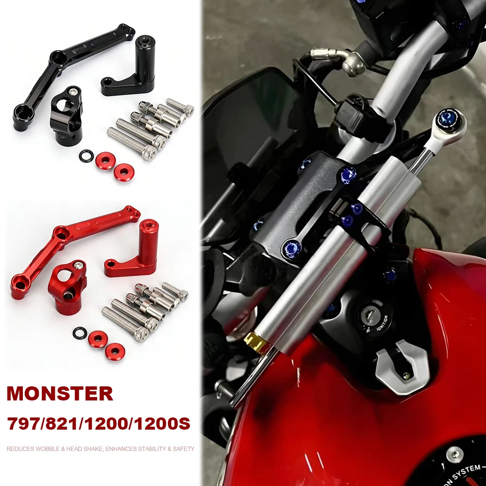New Adjustable Steering Stabilizer Damper Kit For Ducati Monster 797 821 1200 1200S 2014-2021 Motorcycle Mounting Bracket
New Adjustable Steering Stabilizer Damper Kit For Ducati Monster 797 821 1200 1200S 2014-2021 Motorcycle Mounting Bracket