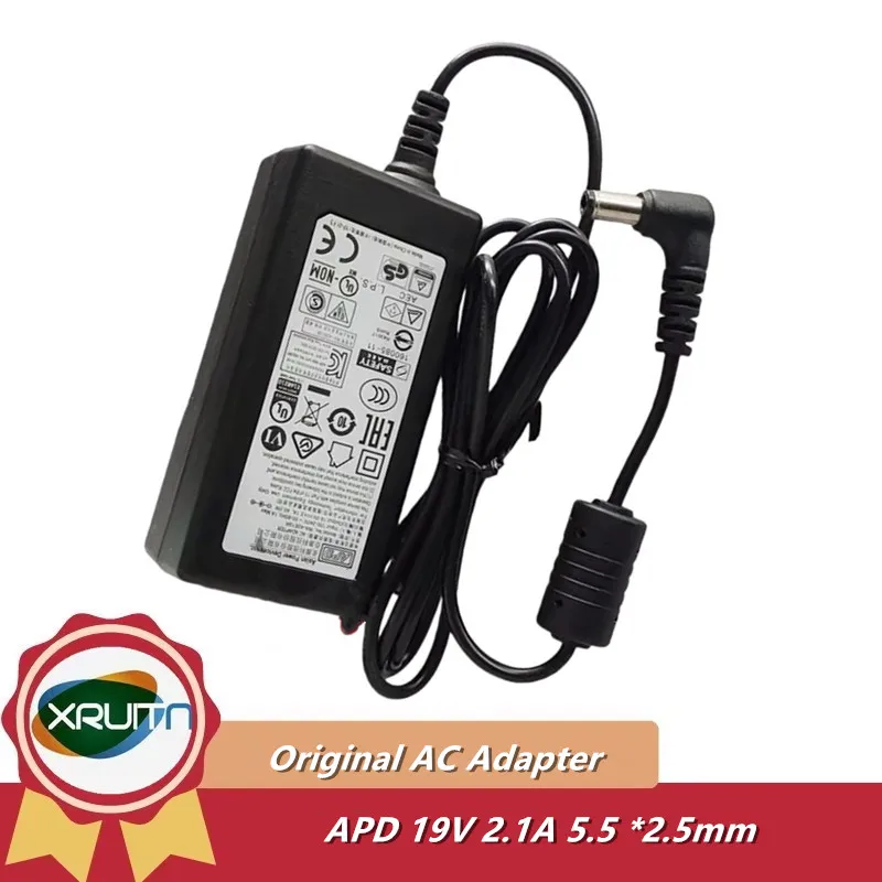 Genuine Asian Power Devices AC Adapter APD WA-40E19R 100-240V 19V 2.1A 5.5*2.5mm19V 1.3A 1.5A 2.1A 1.5M Power Cord Cable
Genuine Asian Power Devices AC Adapter APD WA-40E19R 100-240V 19V 2.1A 5.5*2.5mm19V 1.3A 1.5A 2.1A 1.5M Power Cord Cable
