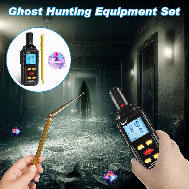AB15-Ghosthunting Equipment Kit 1 EMF Radiation Detector 2 LED Cat Balls 2 Copper Track Poles Metal Cat Balls Ghosthunting 5-Pie
AB15-Ghosthunting Equipment Kit 1 EMF Radiation Detector 2 LED Cat Balls 2 Copper Track Poles Metal Cat Balls Ghosthunting 5-Pie