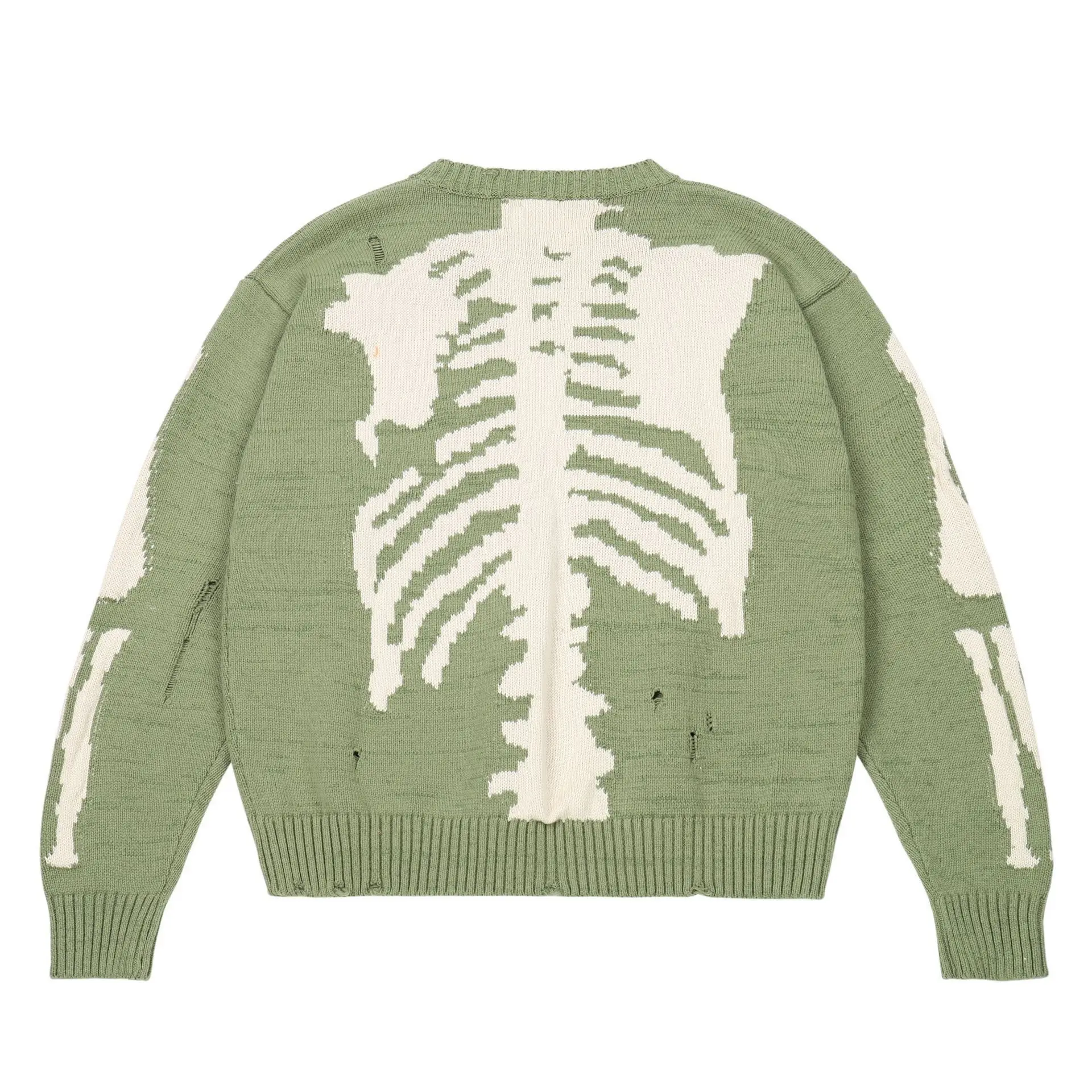 Hip Hop Jacquard Sweater Loose Skeleton Knit Long Sleeve Unisex Streetwear Gothic Punk Grunge Vintage Men Women Distressed
Hip Hop Jacquard Sweater Loose Skeleton Knit Long Sleeve Unisex Streetwear Gothic Punk Grunge Vintage Men Women Distressed