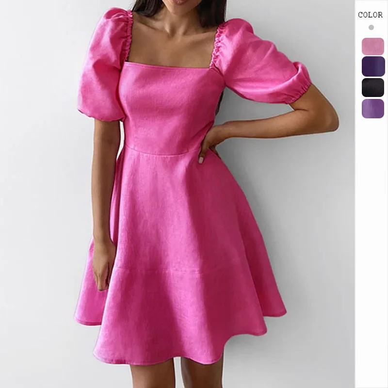 2026 New Women's Fashion Elegant Square Neck Short Sleeve High Waist Slimming Dress
2026 New Women's Fashion Elegant Square Neck Short Sleeve High Waist Slimming Dress