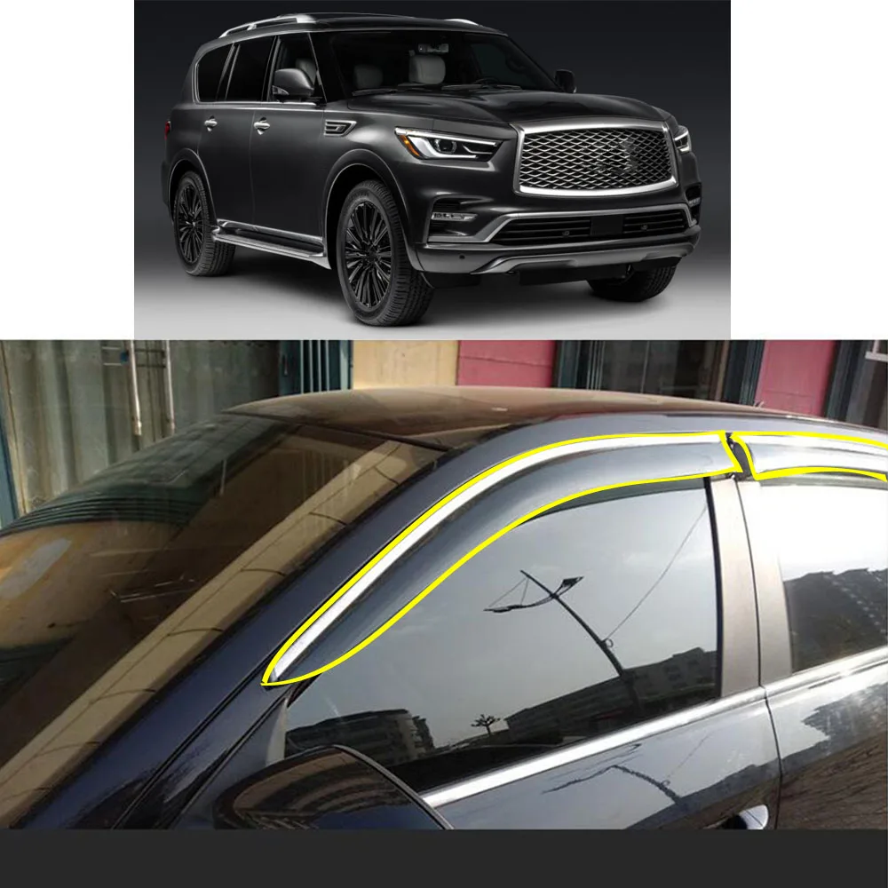 Car Sticker Plastic Window Glass Wind Visor Rain/Sun Guard Vent Parts For INFINITI QX80 2015 2016 2017 2018 2019 2020 2021
Car Sticker Plastic Window Glass Wind Visor Rain/Sun Guard Vent Parts For INFINITI QX80 2015 2016 2017 2018 2019 2020 2021