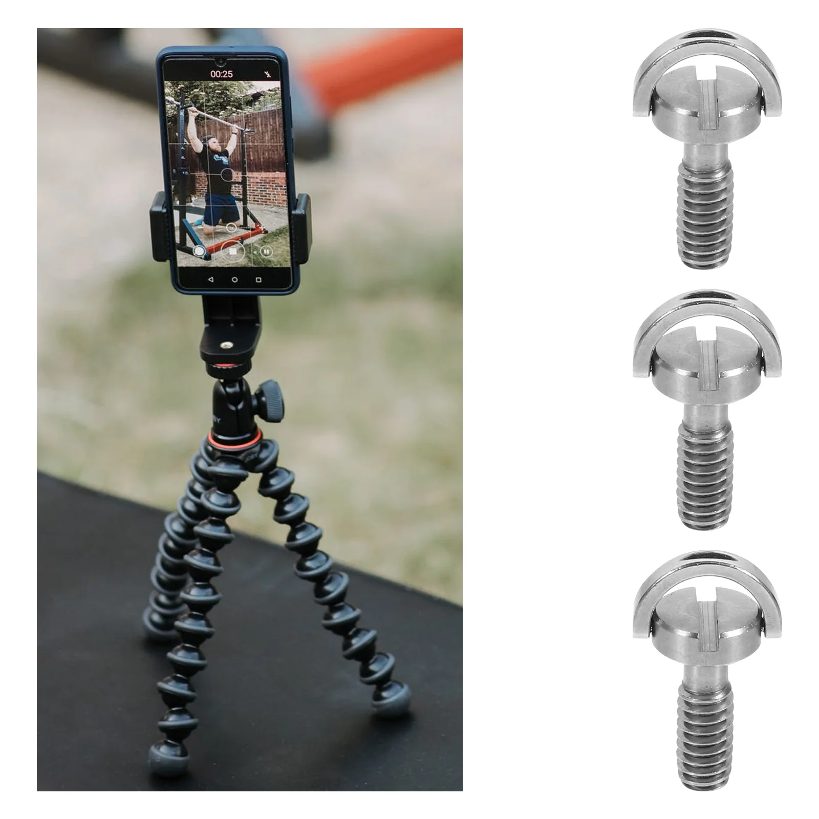 3pcs Camera Screw Tripod Parts D Stainless Steel 1 4 Inch Slotted Quick Release Plate Screw Monopod Studio Accessory
3pcs Camera Screw Tripod Parts D Stainless Steel 1 4 Inch Slotted Quick Release Plate Screw Monopod Studio Accessory
