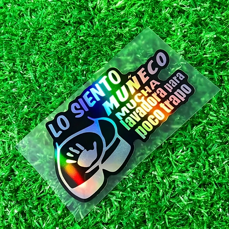 1 шт. "Lo Siento Muñeco" голографическая наклейка для мотоцикла, автомобильный Стайлинг, украшение, испанская фраза, наклейка, аксессуар
1 шт. "Lo Siento Muñeco" голографическая наклейка для мотоцикла, автомобильный Стайлинг, украшение, испанская фраза, наклейка, аксессуар