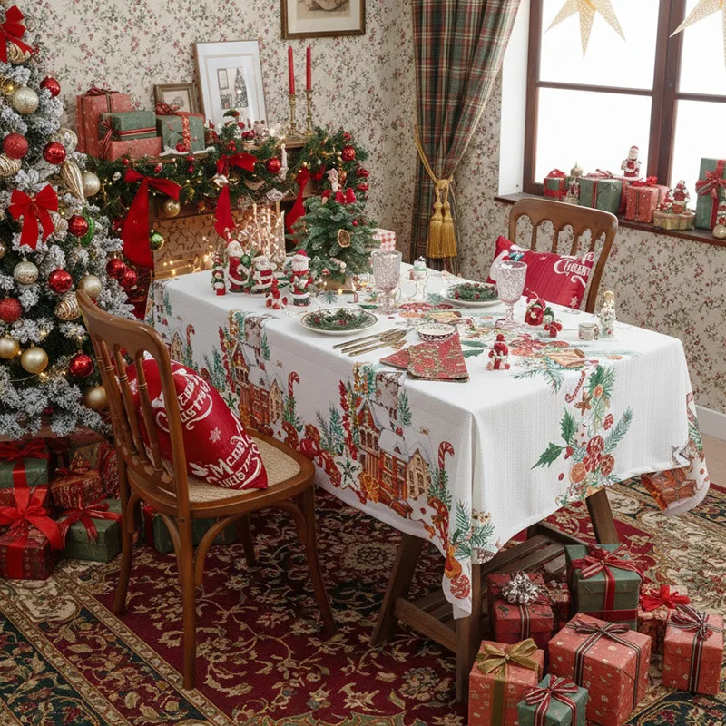 Santa Claus Snowman Red Tablecloths Party Decor Winter Xmas Pine Needle Table Cover Dining Table Decor Navidad Decorations 2025
Santa Claus Snowman Red Tablecloths Party Decor Winter Xmas Pine Needle Table Cover Dining Table Decor Navidad Decorations 2025