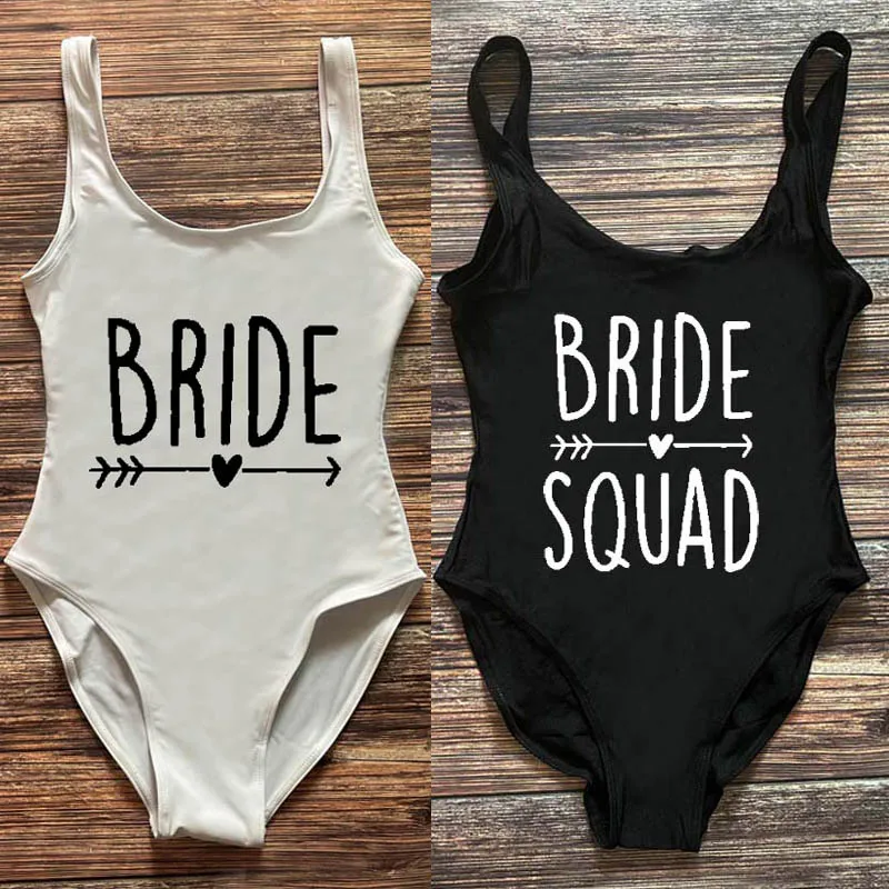 Bride Squad One Piece Swimsuit Sexy Swimwear Women Bachelorette Party Swimsuits Woman Summer Bathing Suit Bodysuit Beach wear
Bride Squad One Piece Swimsuit Sexy Swimwear Women Bachelorette Party Swimsuits Woman Summer Bathing Suit Bodysuit Beach wear
