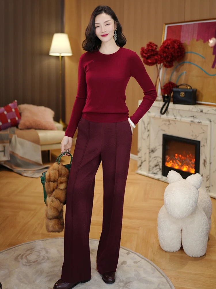 Acetate Wool Blend Elastic Waist Comfortable Stretch Casual Long Pants Soft And Comfortable Straight Leg Trousers for Women
Acetate Wool Blend Elastic Waist Comfortable Stretch Casual Long Pants Soft And Comfortable Straight Leg Trousers for Women