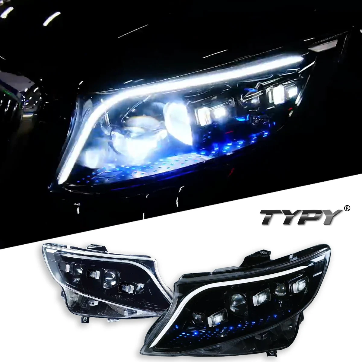 TYPY автомобильная фара для Benz V-Class W447 2016-2025, обновленная модифицированная новая DRL динамический указатель поворота, светодиодная фара, автоаксессуары
TYPY автомобильная фара для Benz V-Class W447 2016-2025, обновленная модифицированная новая DRL динамический указатель поворота, светодиодная фара, автоаксессуары